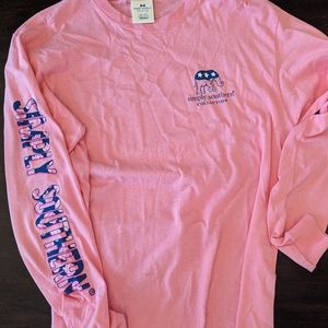 Women's, size medium, Ocean City Simply Southern, pink long sleeve shirt